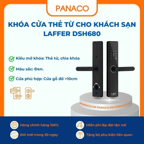 Khóa cửa thẻ từ cho khách sạn Laffer DSH680