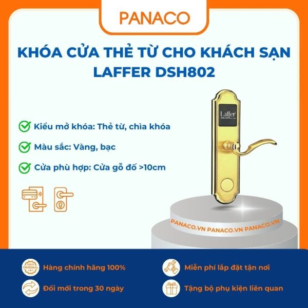 Khóa cửa thẻ từ cho khách sạn Laffer DSH802