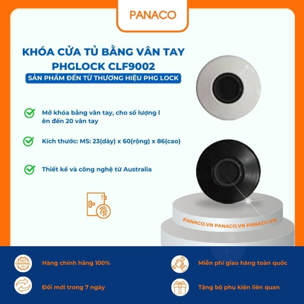 Khóa cửa tủ bằng vân tay PHGLOCK CLF9022