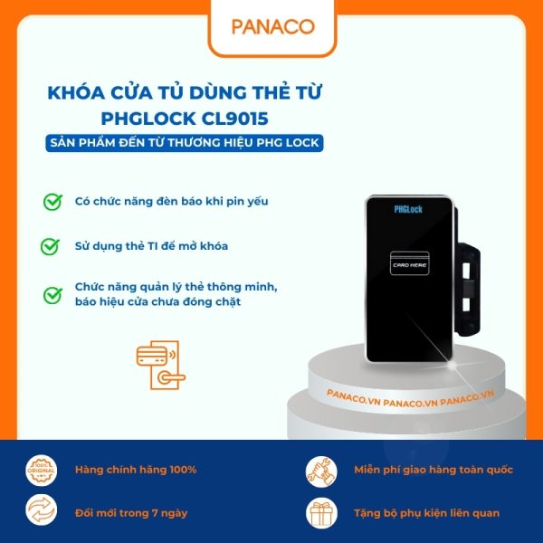 Khóa cửa tủ dùng thẻ từ PHGLOCK CL9015