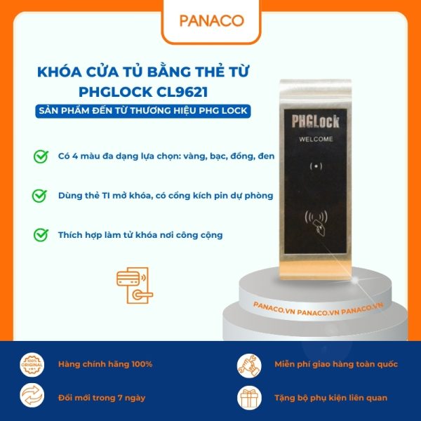 Khóa cửa tủ dùng thẻ từ PHGLOCK CL9621