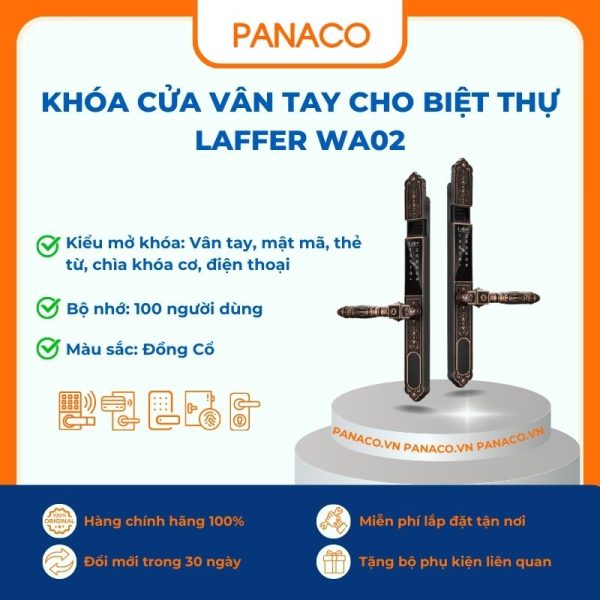 Khóa cửa vân tay cho biệt thự Laffer WA02
