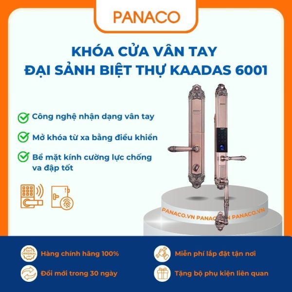 Khóa cửa vân tay đại sảnh biệt thự Kaadas 6001