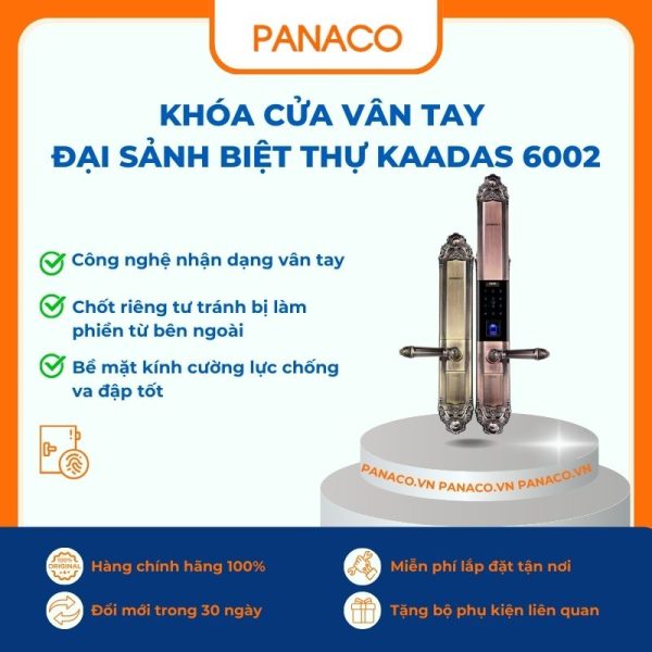 Khóa cửa vân tay đại sảnh biệt thự Kaadas 6002