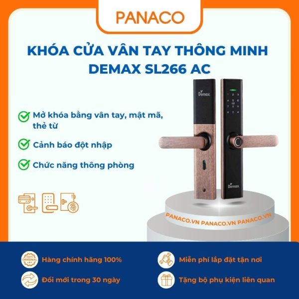 Khóa cửa vân tay thông minh Demax SL266 AC