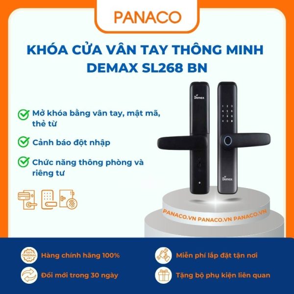 Khóa cửa vân tay thông minh Demax SL268 BN