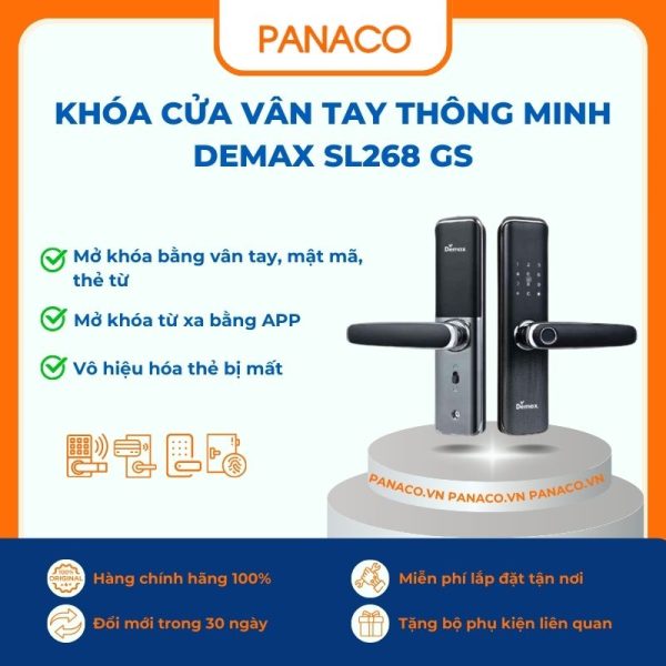 Khóa cửa vân tay thông minh Demax SL268 GS