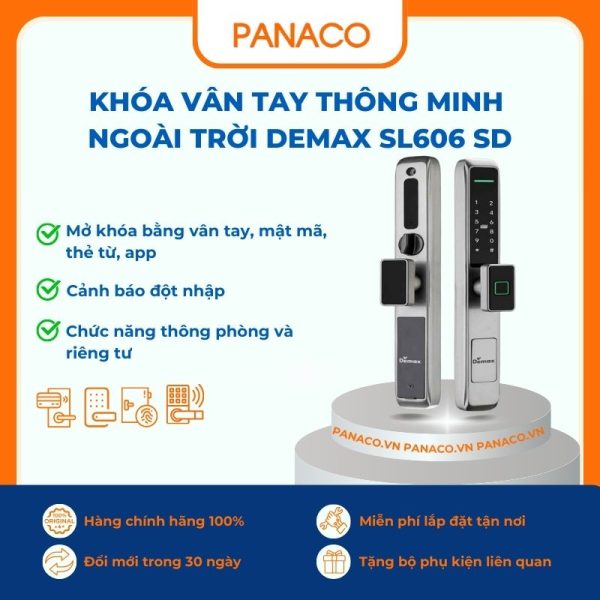 Khóa cửa vân tay thông minh Demax SL606 SD