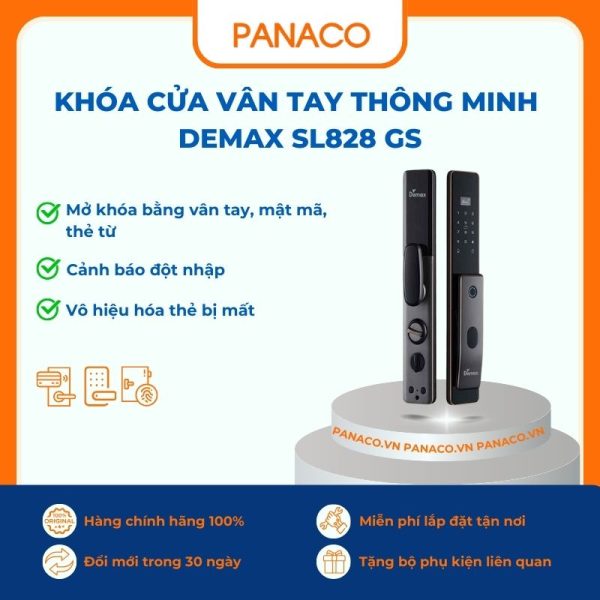 Khóa cửa vân tay thông minh Demax SL828 GS