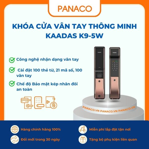 Khóa cửa vân tay thông minh Kaadas K9-5W