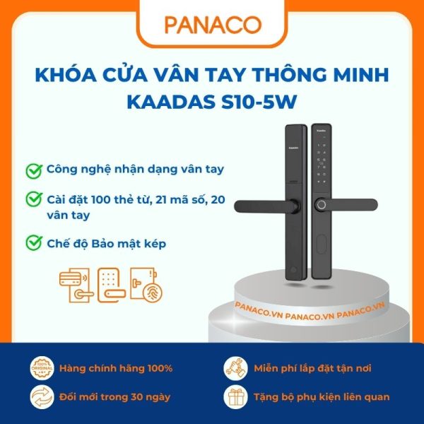 Khóa cửa vân tay thông minh Kaadas S10-5W