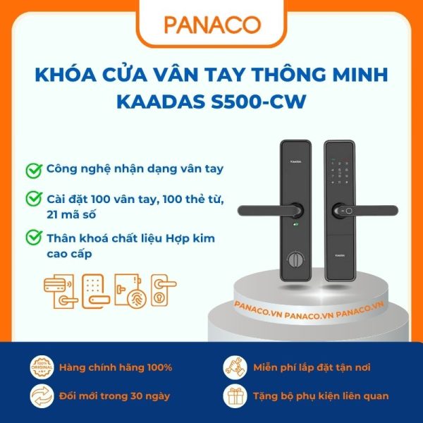 Khóa cửa vân tay thông minh Kaadas S500-CW