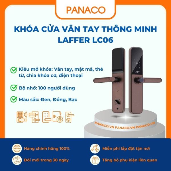 Khóa cửa vân tay thông minh Laffer LC06