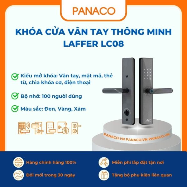 Khóa cửa vân tay thông minh Laffer LC08