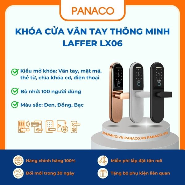 Khóa cửa vân tay thông minh Laffer LX06
