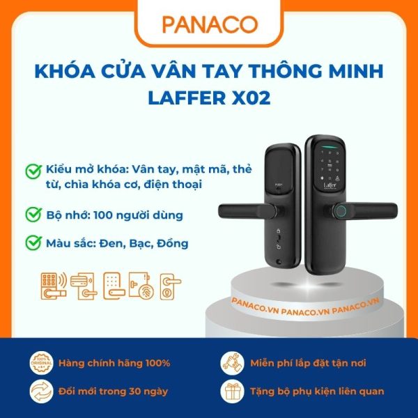 Khóa cửa vân tay thông minh Laffer X02