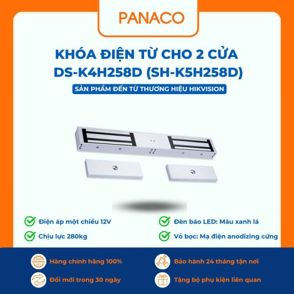 Khóa điện từ cho 2 cửa Hikvision DS-K4H258D (SH-K5H258D)
