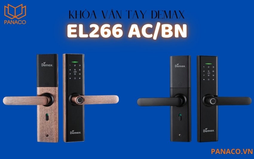Khóa điện tử thông minh Demax EL266 có 2 màu là đồng cổ (EL266 
 AC) và đen nano (EL266 
 BN)
