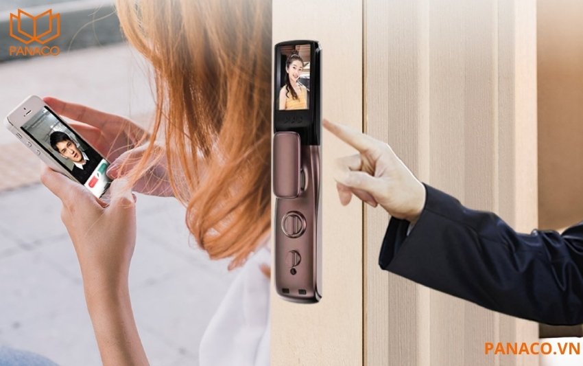 Khóa Demax EL918 AC sẽ tự động thực hiện cuộc gọi Video Call tới điện thoại của chủ nhà