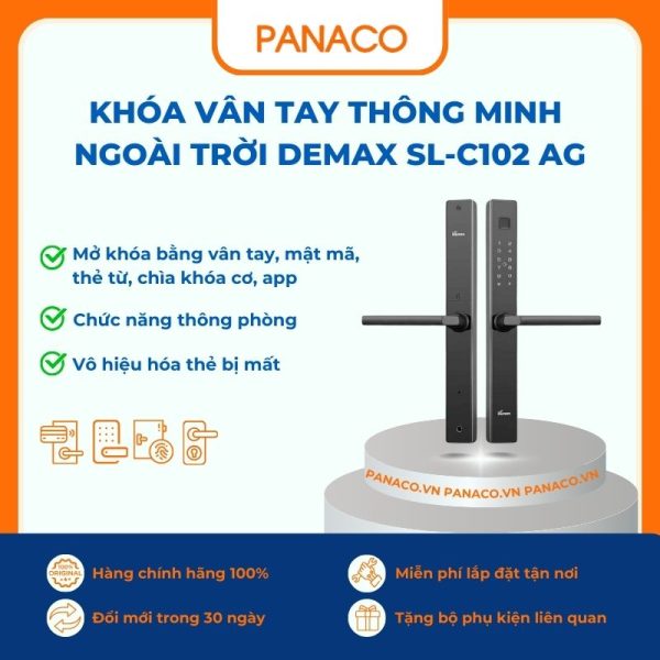 Khóa vân tay thông minh ngoài trời Demax SL-C102 AG