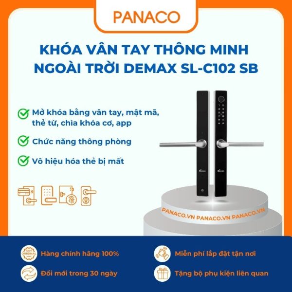 Khóa vân tay thông minh ngoài trời Demax SL-C102 SB