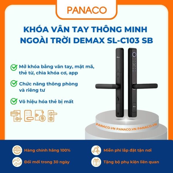 Khóa vân tay thông minh ngoài trời Demax SL-C103 SB
