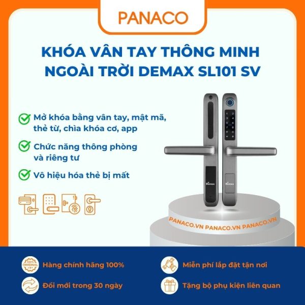 Khóa vân tay thông minh ngoài trời Demax SL101 SV