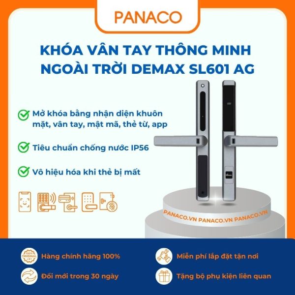 Khóa vân tay thông minh ngoài trời Demax SL601 AG