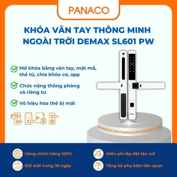 Khóa vân tay thông minh ngoài trời Demax SL601 PW