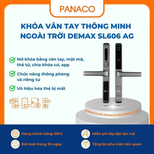 Khóa vân tay thông minh ngoài trời Demax SL606 AG