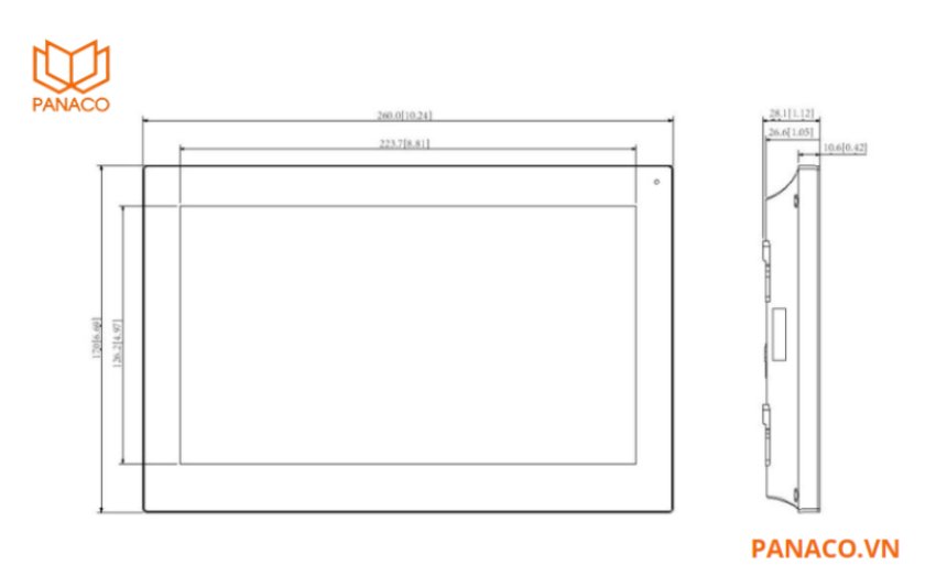 Màn hình chuông cửa IP Dahua DHI-VTH5441G có kích thước màn hình cảm ứng lớn 10 inch TFT LCD