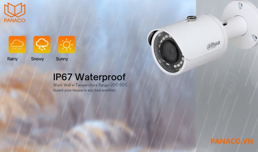 Lắp đặt camera Dahua ngoài trời không thành vấn đề nhờ chuẩn IP67