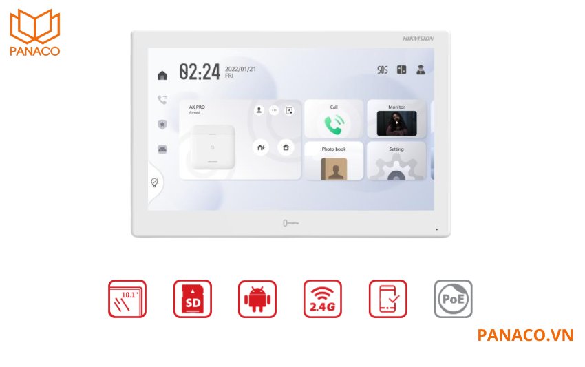 Màn hình chuông cửa 10.1 inch HIKVISION DS-KH9510-WTE1(B)