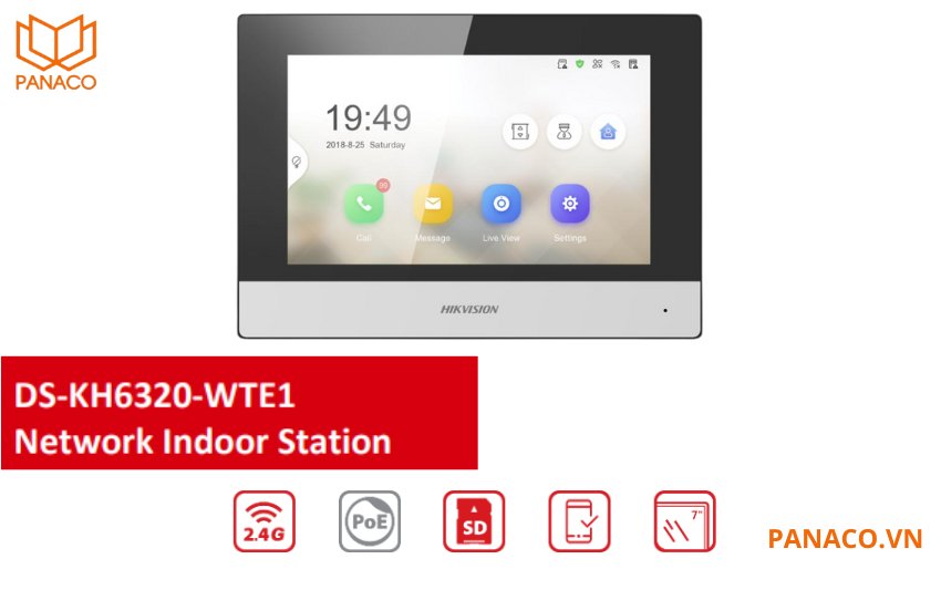 Màn hình chuông cửa không dây Hikvision DS-KH6320-WTE1