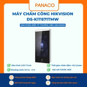Máy Chấm Công Vân Tay Và Thẻ Từ HIKVISION DS-K1T671TMW