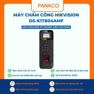 Máy Chấm Công Vân Tay Và Thẻ Từ HIKVISION DS-K1T804AMF