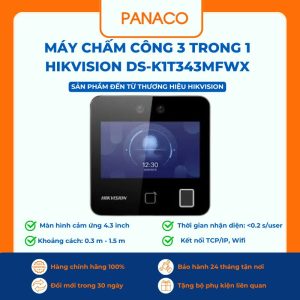 Máy chấm công 3 trong 1 HIKVISION DS-K1T343MFWX