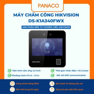Máy chấm công nhận diên khuôn mặt HIKVISION DS-K1A340FWX