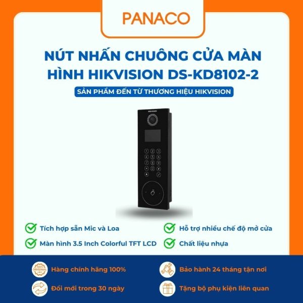 Nút nhấn chuông cửa màn hình HIKVISION DS-KD8102-2