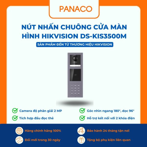 Nút nhấn chuông cửa màn hình HIKVISION DS-KIS3500M