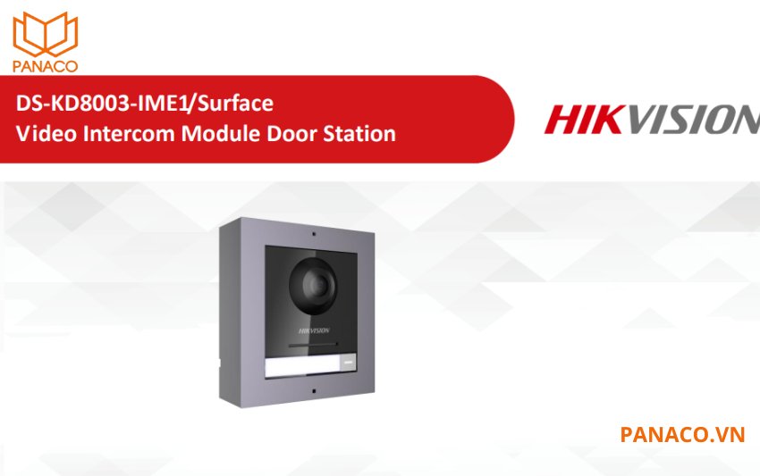 Nút nhấn chuông cửa màn hình Hikvision DS-KD8003-IME1