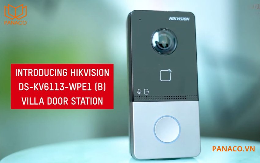 Nút nhấn chuông cửa màn hình Hikvision DS-KV6113-WPE1(B)