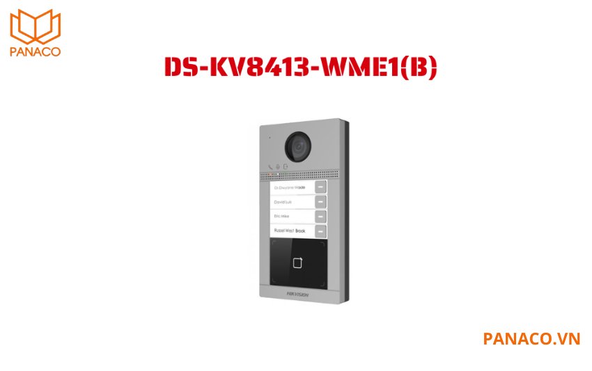 Nút nhấn chuông cửa màn hình Hikvision DS‑KV8413‑WME1(B)