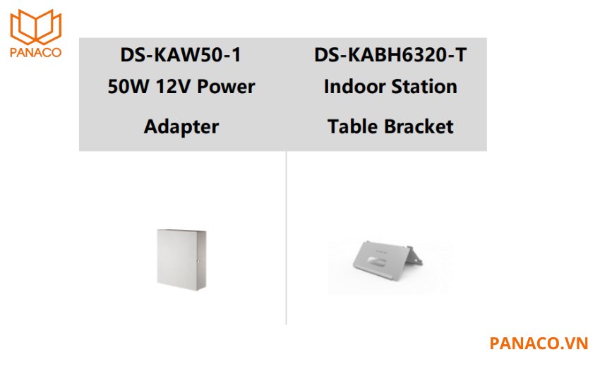 adapter nguồn DS-KAW50-1 và giá đỡ bảng DS-KABH6320-T