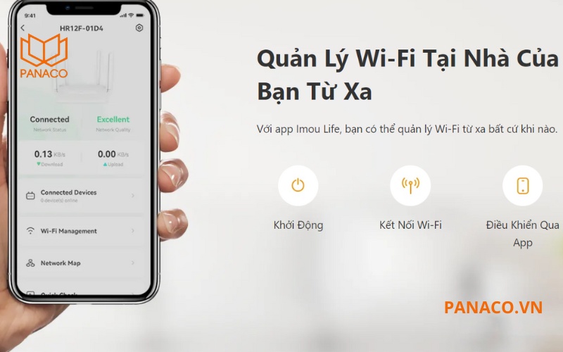 Quản lý wifi từ xa bằng ứng dụng imou life