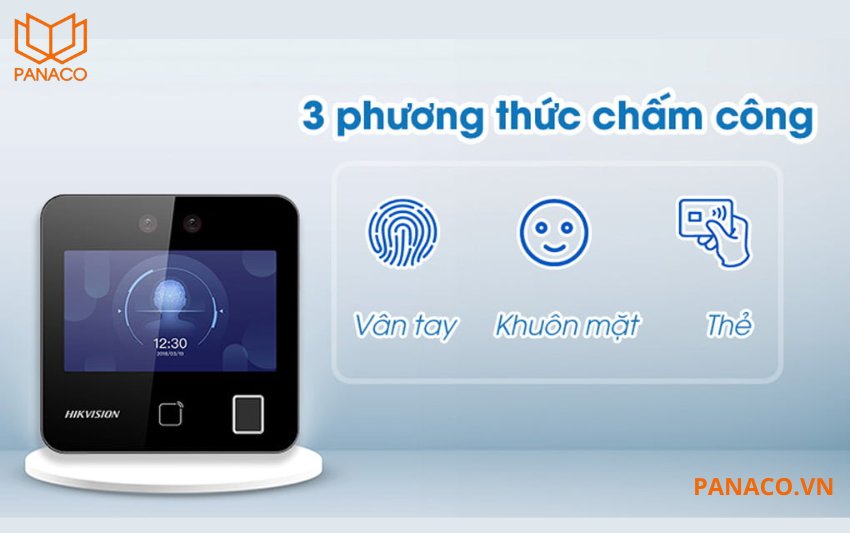 SH-K1T9343MFWX kết hợp cả ba hình thức xác thực là khuôn mặt, thẻ và vân tay