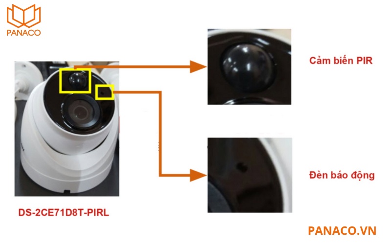 Sản phẩm được trang bị ICR và đèn LED báo động