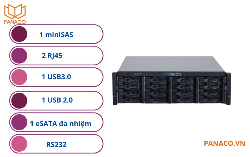 Server KX-F320R16ST2 còn được trang bị nhiều cổng kết nối đa dạng