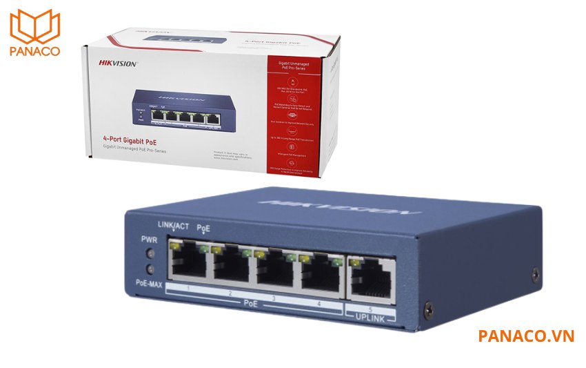Switch DS-3E0505HP-E chế tạo bởi lớp vỏ kim loại chắc chắn và khả năng tản nhiệt hiệu quả.