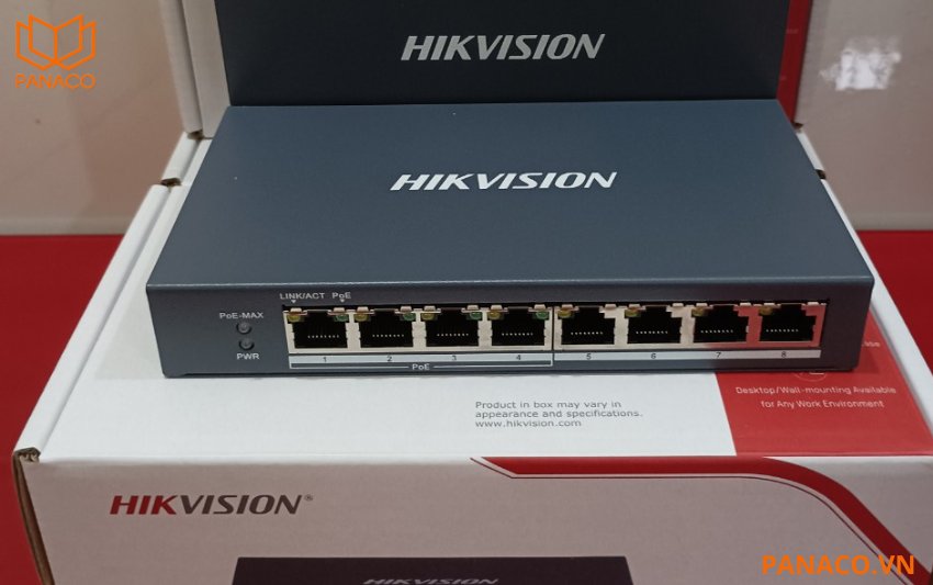 Switch DS-3E0508P-O có thiết kế lớp vỏ kim loại cao cấp